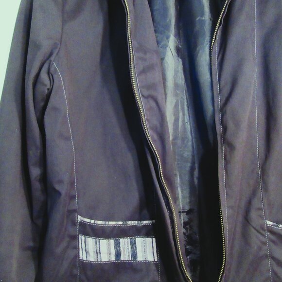 CONVICTION SPORT ladies Jacket with Zipper, Black with Colour Trimmings - Picture 4 of 6